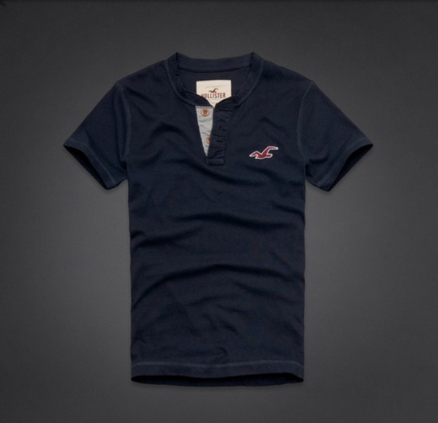 Hollister Hombres Ponte de pie de cuello Corto Remera HCO3926